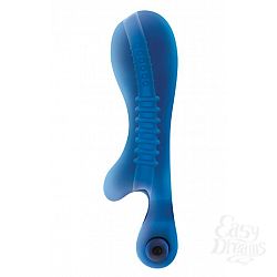  Синий мастурбатор с вибростимулятором мошонки Renegade Ball Tugging Stroker