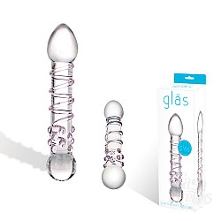 Прозрачный фаллос с розовой спиралькой SPIRAL STAIRCASE GLAS-10  Прозрачный фаллос с розовой спиралькой SPIRAL STAIRCASE GLAS-10