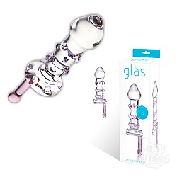 Небольшой фаллос с ручкой CANDY LAND JUICER GLAS-21  Небольшой фаллос с ручкой CANDY LAND JUICER GLAS-21