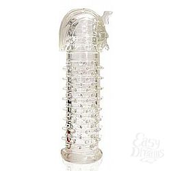  Закрытая прозрачная насадка на пенис Crystal Sleeve Faraon - 13,5 см.