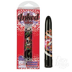 Черный вибратор с цветной татуировкой INKED SUPERSLIMS 0505-30 BX SE Черный вибратор с цветной татуировкой INKED SUPERSLIMS 0505-30 BX SE
