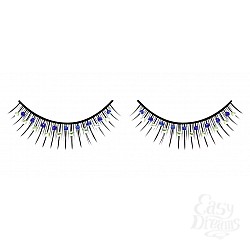 Ресницы чёрные с сине-зелёными стразами Ресницы чёрные с сине-зелёными стразами