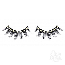 Ресницы чёрные с жёлтыми стразами Ресницы чёрные с жёлтыми стразами