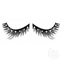 Ресницы чёрные с серебряными стразами Ресницы чёрные с серебряными стразами