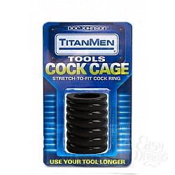 Сжимающая утяжка черная TITAN COCK CAGE Сжимающая утяжка черная TITAN COCK CAGE