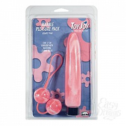 Набор из вибратора и шариков Marble Pleasure Pack Pink 9550TJ Набор из вибратора и шариков Marble Pleasure Pack Pink 9550TJ