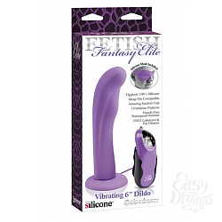 Насадка для страпона Fetish Fantasy Elite 6" с вибрацией фиолетовая Насадка для страпона Fetish Fantasy Elite 6" с вибрацией фиолетовая