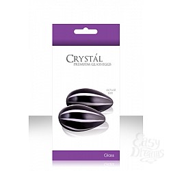 Вагинальные шарики CRYST AL KEGEL EGGS из стекла черные Вагинальные шарики CRYST AL KEGEL EGGS из стекла черные
