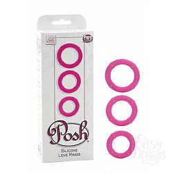 Набор эрекционных колец Posh Silicone Love Rings розовый Набор эрекционных колец Posh Silicone Love Rings розовый