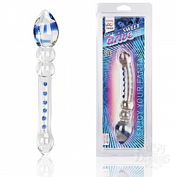 Двусторонний стеклянный фаллос с разными головками SWEET DRIVE EF-T152 Двусторонний стеклянный фаллос с разными головками SWEET DRIVE EF-T152
