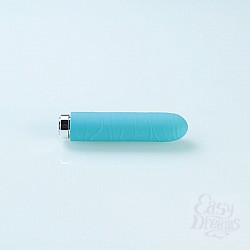 Голубой минивибромассажер с ребристой поверхностью Charms Key Голубой минивибромассажер с ребристой поверхностью Charms Key