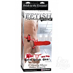 Красный страпон с вибрацией Красный страпон с вибрацией