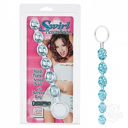 Анальная цепочка SWIRL голубого цвета SE-1315-12-2 Анальная цепочка SWIRL голубого цвета SE-1315-12-2