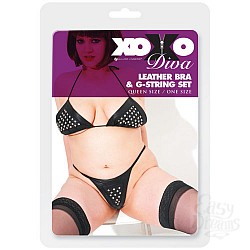 Лиф и трусики из кожи DIVA 12-216XOD  Лиф и трусики из кожи DIVA 12-216XOD
