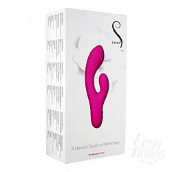 Перезаряжаемый вибромассажер The Whooper Swan со стимулятором клитора розовый Перезаряжаемый вибромассажер The Whooper Swan со стимулятором клитора розовый