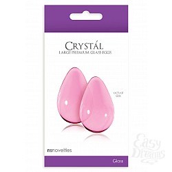  ����������� CRYSTAL LARGE GLASS EGGS PINK NSN-0703-24