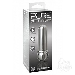 Вибромассажер PURE ALUMINIUM - SILVER SMALL рельефный серебристый Вибромассажер PURE ALUMINIUM - SILVER SMALL рельефный серебристый