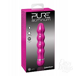 Вибромассажер PURE ALUMINIUM - PINK MEDIUM рельефный розовый Вибромассажер PURE ALUMINIUM - PINK MEDIUM рельефный розовый