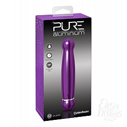 Вибромассажер PURE ALUMINIUM - PURPLE MEDIUM рельефный фиолетовый Вибромассажер PURE ALUMINIUM - PURPLE MEDIUM рельефный фиолетовый