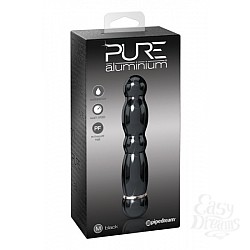 Вибромассажер PURE ALUMINIUM - BLACK MEDIUM рельефный черный Вибромассажер PURE ALUMINIUM - BLACK MEDIUM рельефный черный