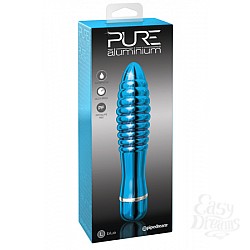 Вибромассажер PURE ALUMINIUM - BLUE LARGE рельефный голубой Вибромассажер PURE ALUMINIUM - BLUE LARGE рельефный голубой