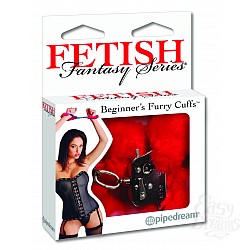 Наручники с красным искусственным мехом Наручники с красным искусственным мехом