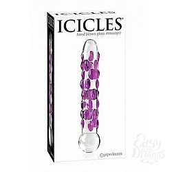 Стеклянный фаллоимитатор ICICLES № 7 - 17,8 см.  Стеклянный фаллоимитатор ICICLES № 7 - 17,8 см.