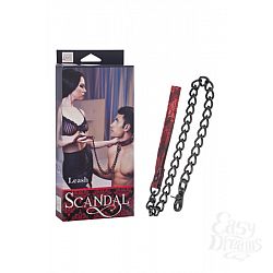 Поводок с цепью Scandal Leash атласный черно-красный Поводок с цепью Scandal Leash атласный черно-красный