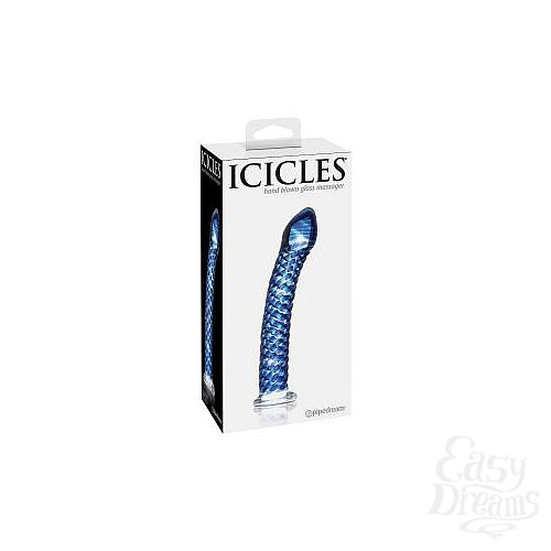 Фотография 3:  Стеклянный анальный стимулятор ICICLES №29 - 19,7 см. Фотография 3  Стеклянный анальный стимулятор ICICLES №29 - 19,7 см.