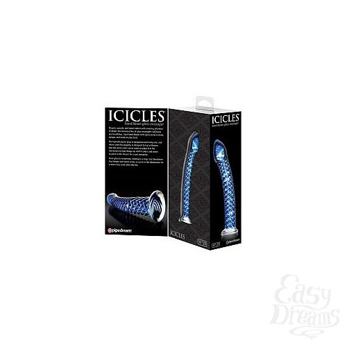 Фотография 4:  Стеклянный анальный стимулятор ICICLES №29 - 19,7 см. Фотография 4  Стеклянный анальный стимулятор ICICLES №29 - 19,7 см.