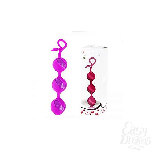 Фотография 1:  Фиолетовые анальные шарики Pretty Love Balls 