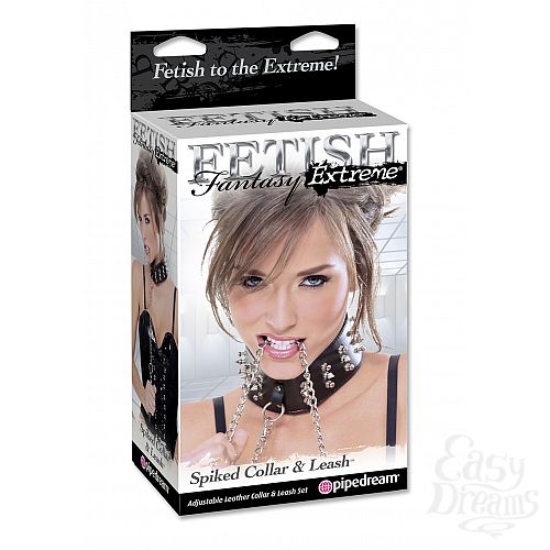  2   FF SPIKED COLLAR W LEASH 366523D