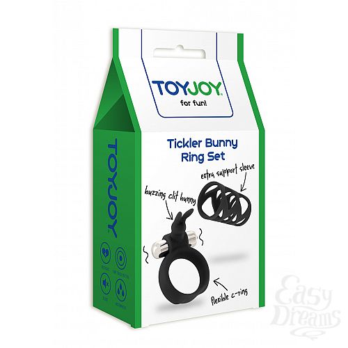  2   TICKLER BUNNY RING SET BLACK 10252TJ