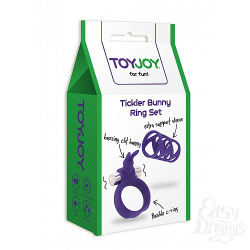 ���������� 2  ������� TICKLER BUNNY RING SET PURPLE 10253TJ