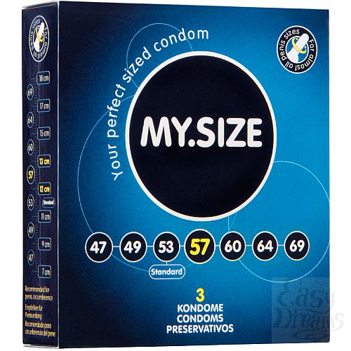 Фотография 1:  Презервативы MY.SIZE №3 Размер 57 0797MS