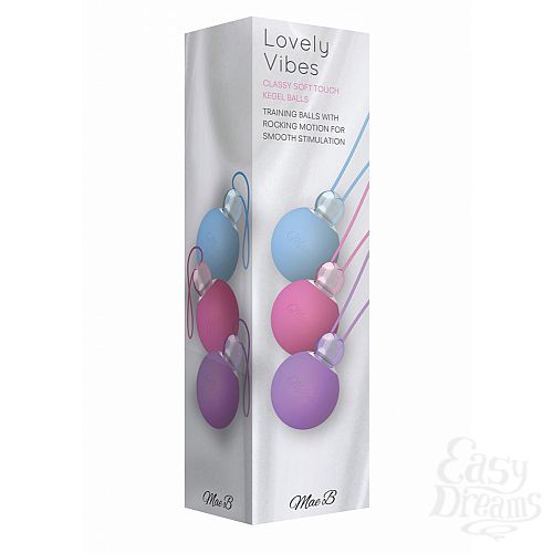 ���������� 2  ����������� ������ KEGEL BALLS PINK/PURPLE/BLUE 11471LV