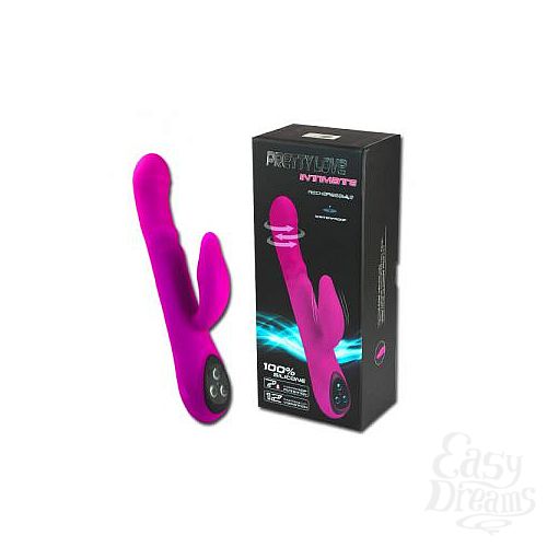Фотография 1:  Пурпурный перезаряжаемый вибратор Pretty Love Intimate - 24,5 см.