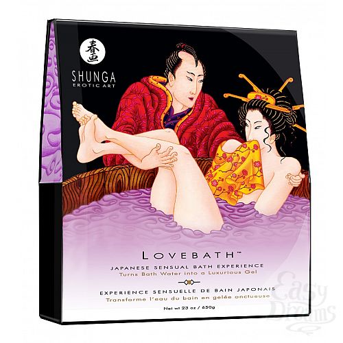 Фотография 1:  Соль для ванны Lovebath Sensual lotus, превращающая воду в гель - 650 гр. 