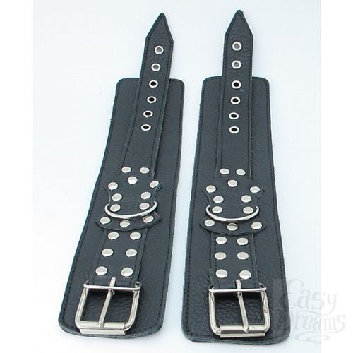 Фотография 3  Наручники  из кожи с пряжкой 6 см 51007ars