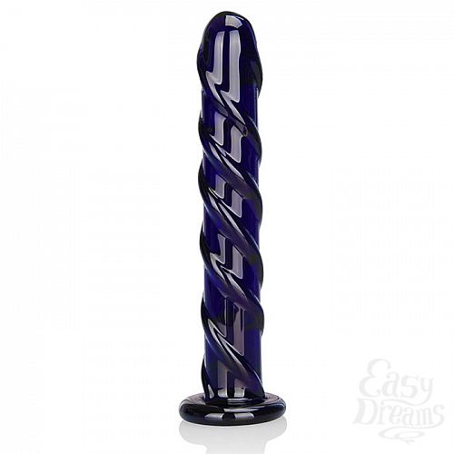 Фотография 2:  Фаллоимитатор цвета индиго Swirl Indigo - 16 см. Фотография 2  Фаллоимитатор цвета индиго Swirl Indigo - 16 см.