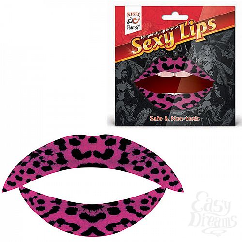 Фотография 1:  Lip Tattoo Розовая пантера