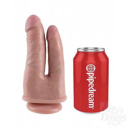 Фотография 3  Фаллоимитатор для двойного проникновения DOUBLE PENETRATOR на присоске - 20,9 см.