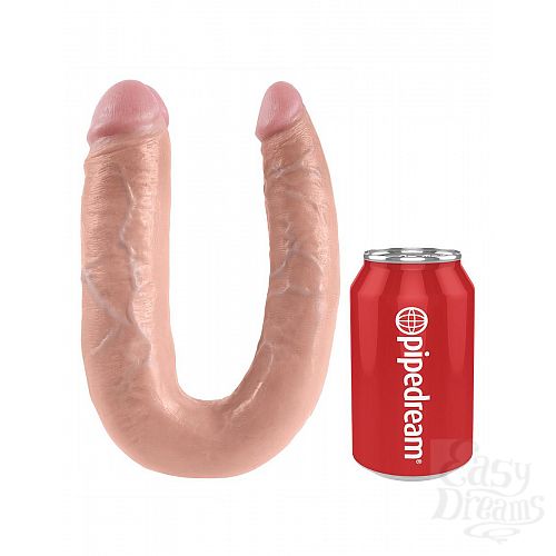 Фотография 4  Двусторонний фаллоимитатор U-SHAPED LARGE DOUBLE TROUBLE - 44,4 см.