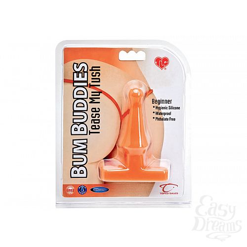 ���������� 2  �������� ������ TLC^ Bum Buddies Tease My Tush, Beginner Silicone Anal Plug, 9 ��, ���������