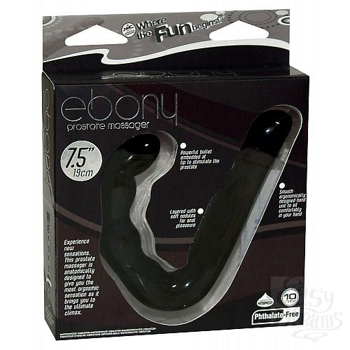 ���������� 2  ׸���� ���������� �������� Ebony Prostate Massager 