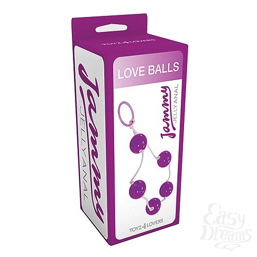 ���������� 2  ���������� �������� ������� JAMMY JELLY ANAL LOVE BALLS VIOLET - 40 ��.