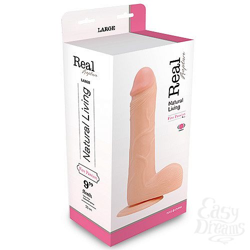 ���������� 2  �������� �������� �� �������� REALISTIC VIBRATOR REAL RAPTURE FLESH - 25,5 ��.