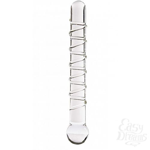 Фотография 1:  Стеклянный фаллоимитатор GLASS WORXX SPARKLE SCEPTER CLEAR - 17 см. Фотография 1:  Стеклянный фаллоимитатор GLASS WORXX SPARKLE SCEPTER CLEAR - 17 см.