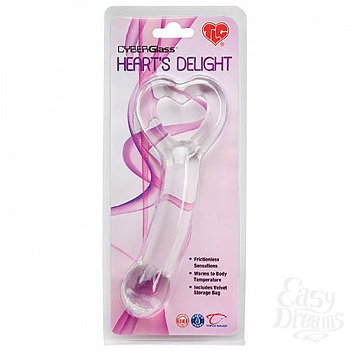 Фотография 1:  Стеклянный фаллос с ручкой-сердечком TLC CyberGlass Heart s Delight - 17 см. Фотография 1:  Стеклянный фаллос с ручкой-сердечком TLC CyberGlass Heart s Delight - 17 см.