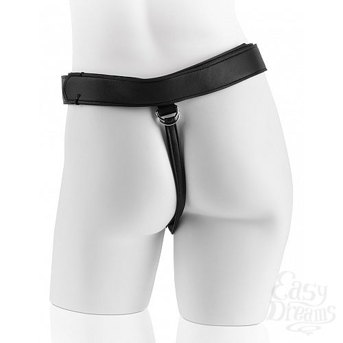 Фотография 3  Страпон Harness со съемной чёрной насадкой King Cock 9 - 23 см.